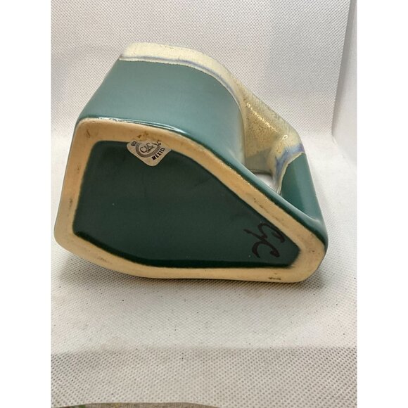 Handcrafted Ceramic Cactus-Themed Mug With Unique Triangular Shape & Drip Glaze - Picture 3 of 7